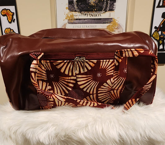 African Fabric Overnight Bag
