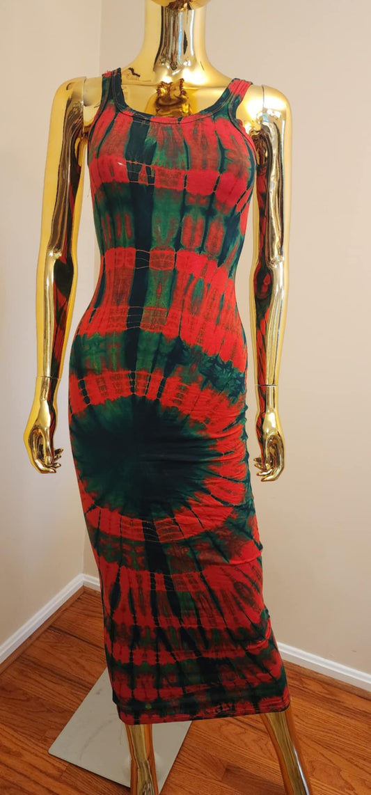 Sleeveless Tie-Dye Dress