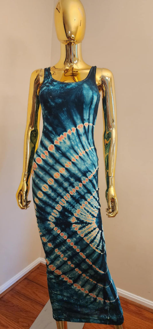 Sleeveless Tie-Dye Dress