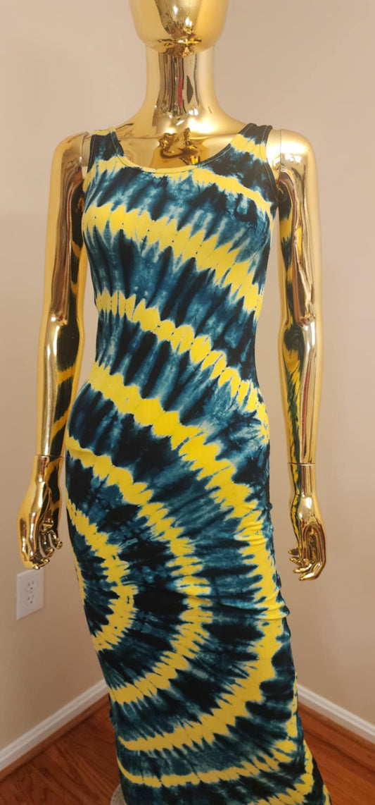 Sleeveless Tie-Dye Dress