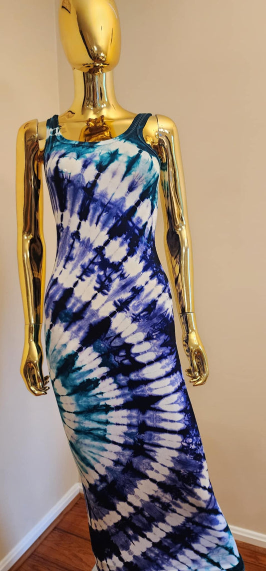 Sleeveless Tie-Dye Dress