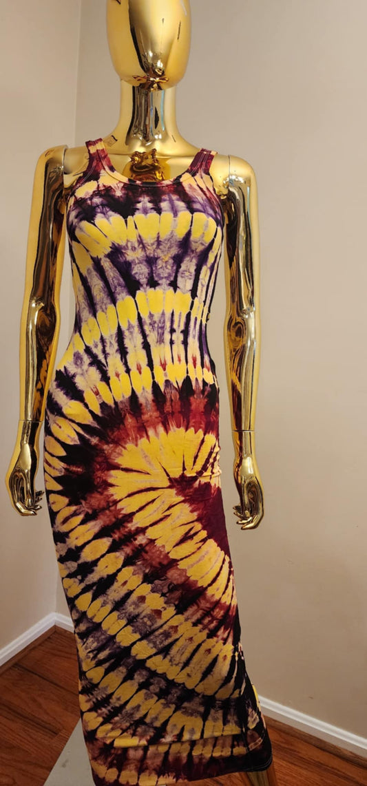 Sleeveless Tie-Dye Dress