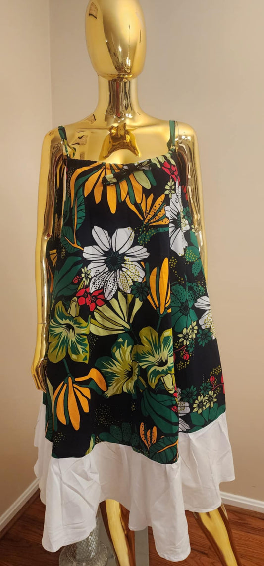 African Print Short-Dress