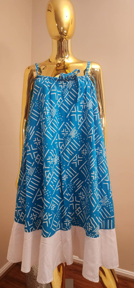 African Print-Short Dress