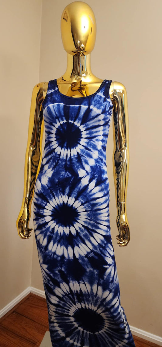 Sleeveless Tie-Dye Dress